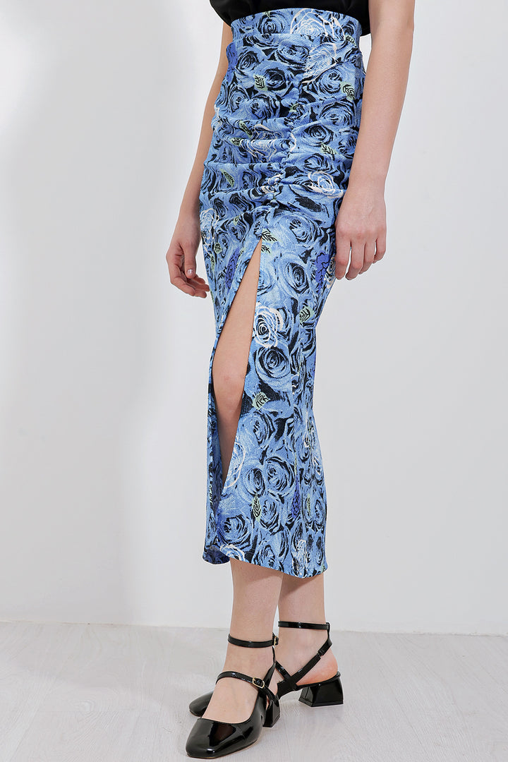 BGD Women Slit Skirt - Blue - Leganés