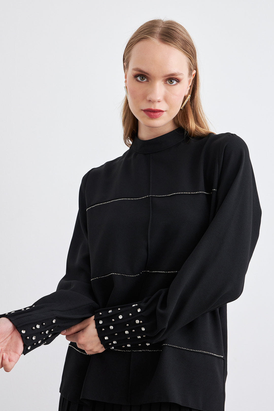 ZRF Women Arin Pile Fabric Two-Piece Set - Black - Biloxi