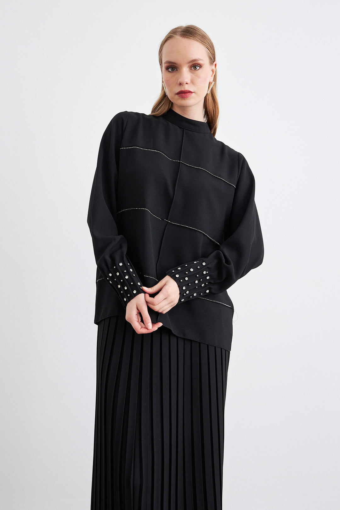 ZRF Women Arin Pile Fabric Two-Piece Set - Black - Biloxi