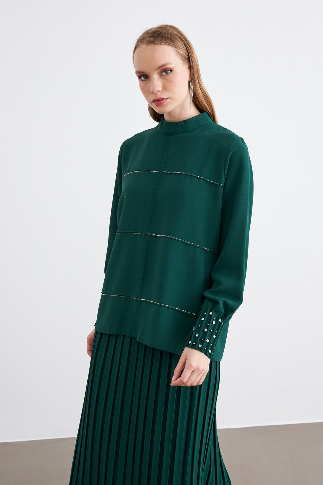 ZRF Women Arin Velvet Two-Piece Set - Emerald - Sugar Land