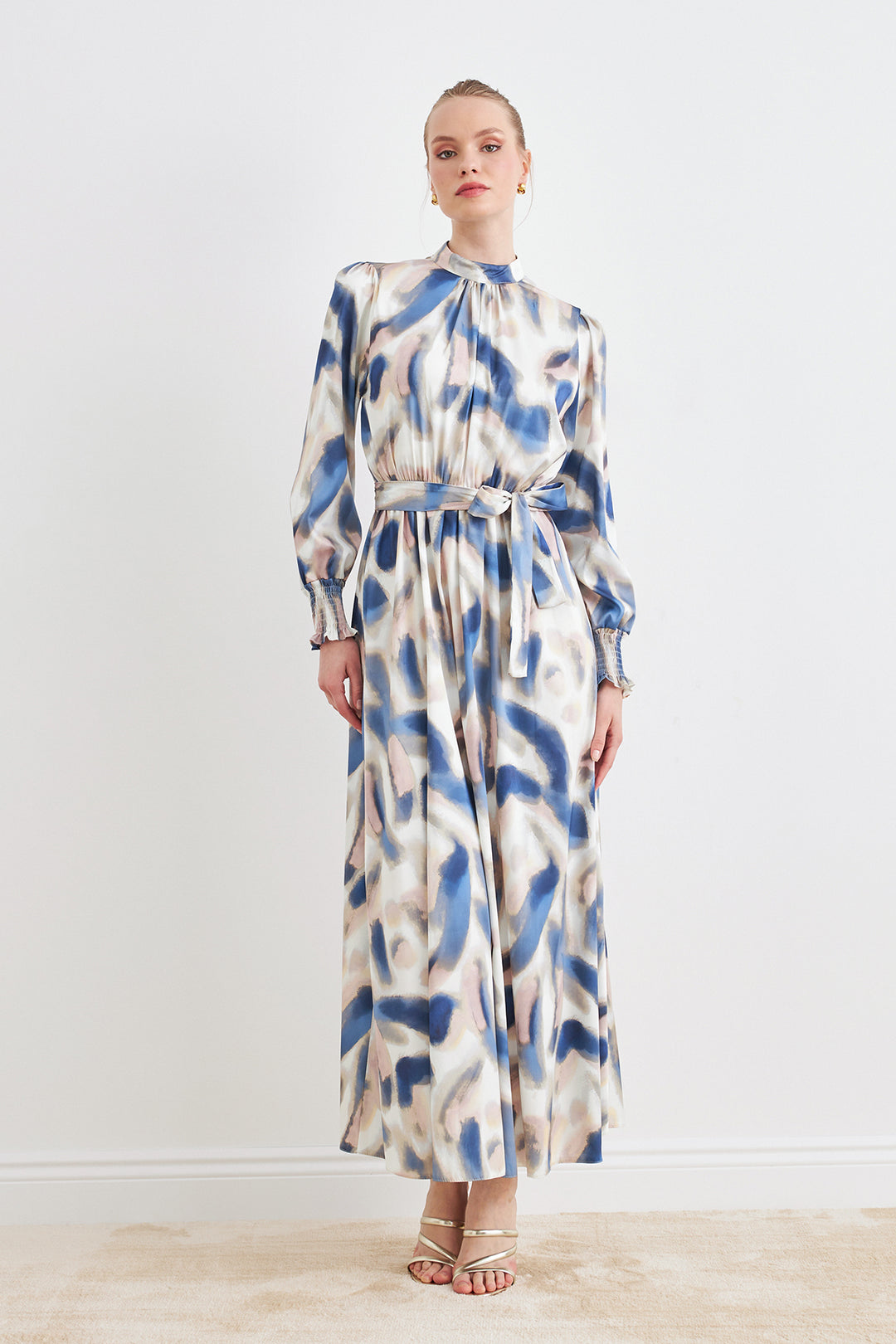 ZRF Women Patterned Satin Dress - Indigo - Collado-Villalba