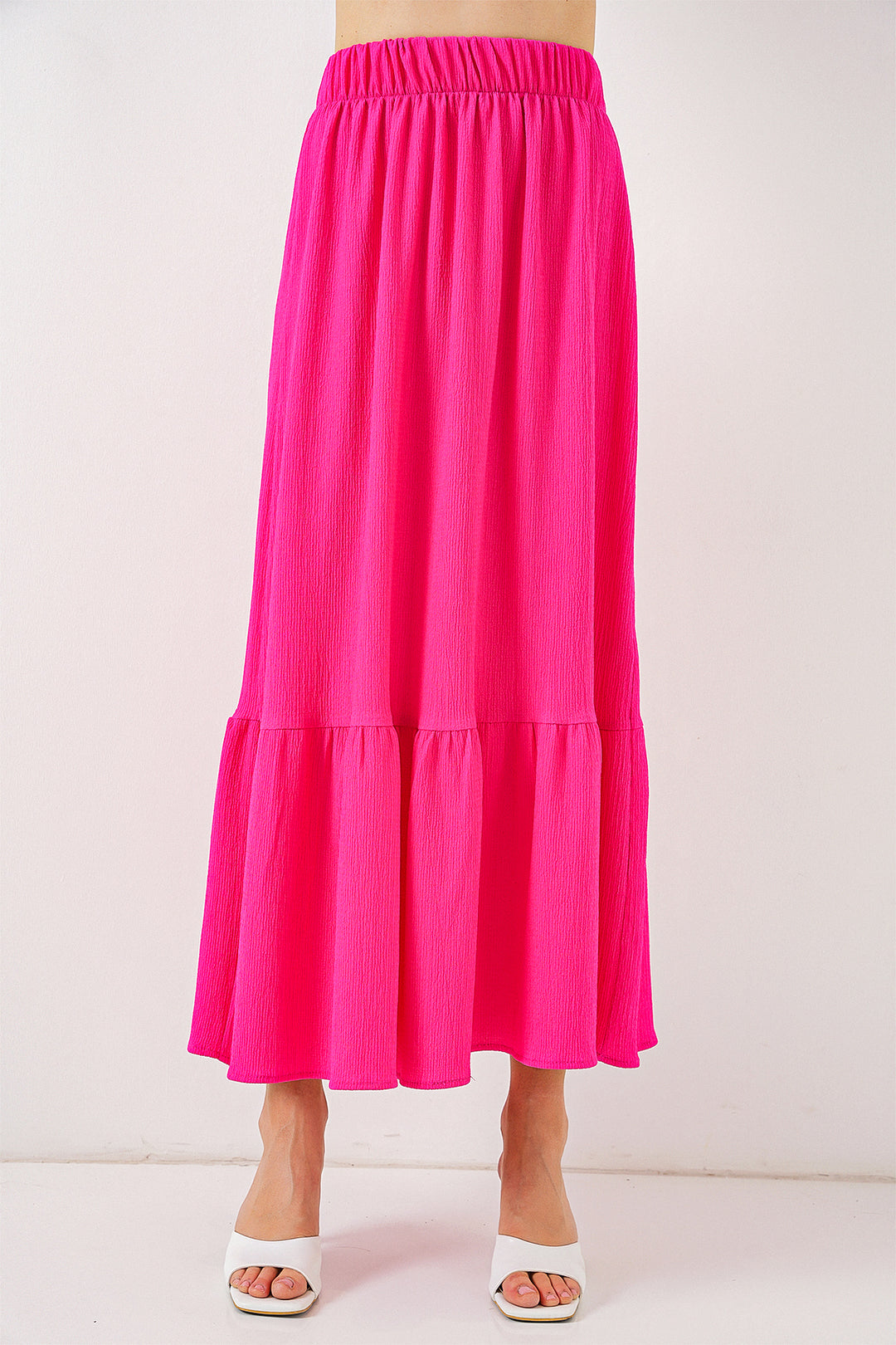 BGD Women Long Knitted Skirt - A.Fuchsia - Goodyear