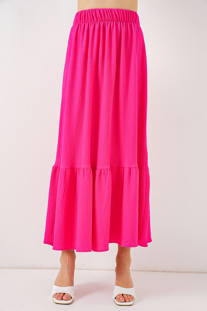 BGD Women Long Knitted Skirt - A.Fuchsia - Goodyear