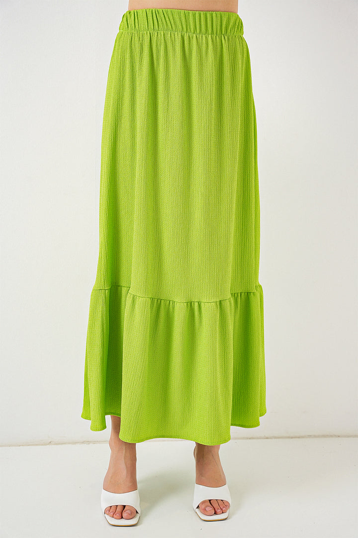 BGD Women Long Knitted Skirt - Dark Green - Legnano