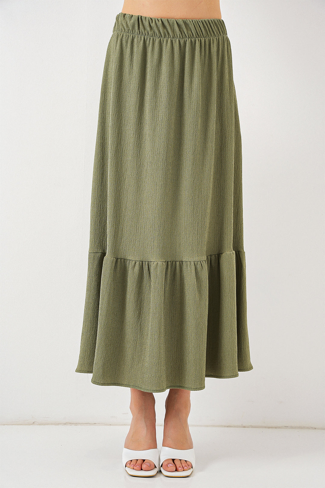 BGD Women Long Knitted Skirt - Khaki - St. Cloud