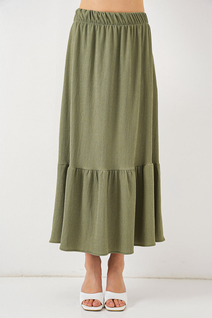 BGD Women Long Knitted Skirt - Khaki - St. Cloud