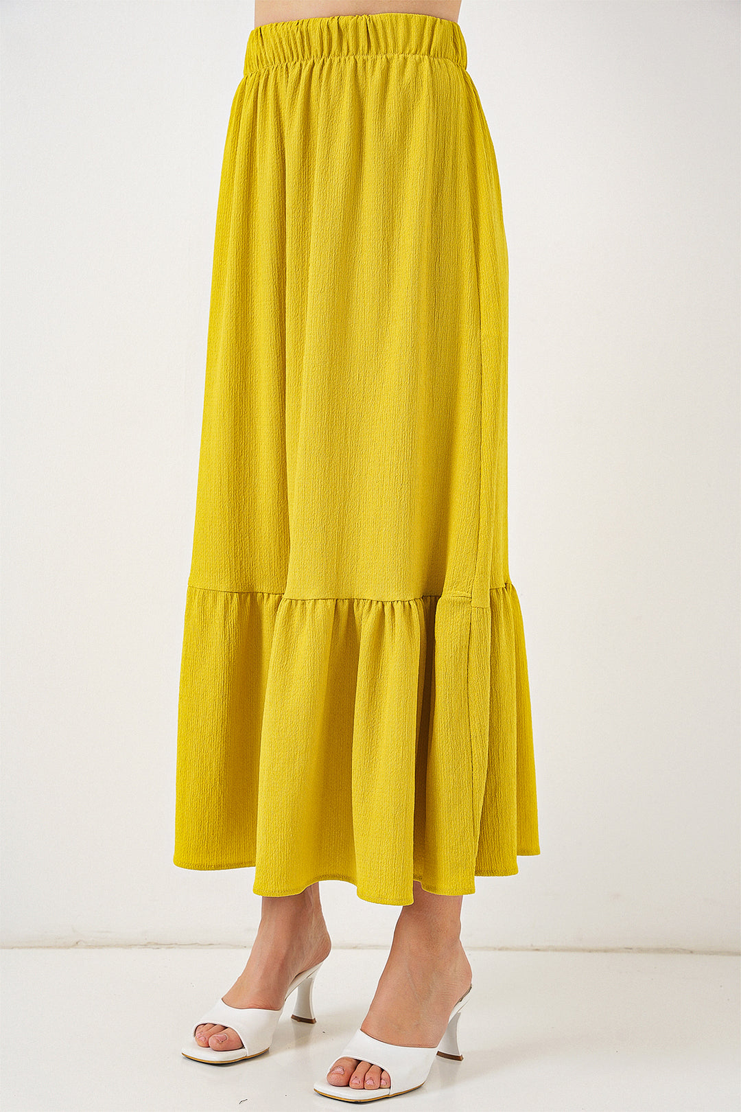 BGD Women Long Knit Skirt - Mustard - Marion
