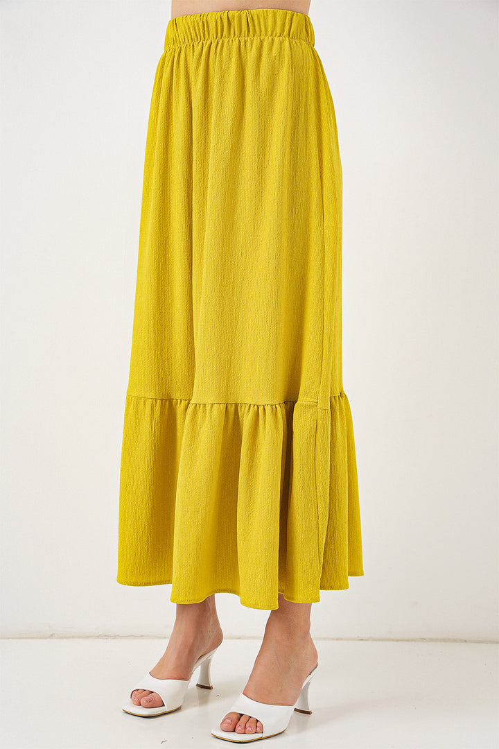 BGD Women Long Knit Skirt - Mustard - Marion