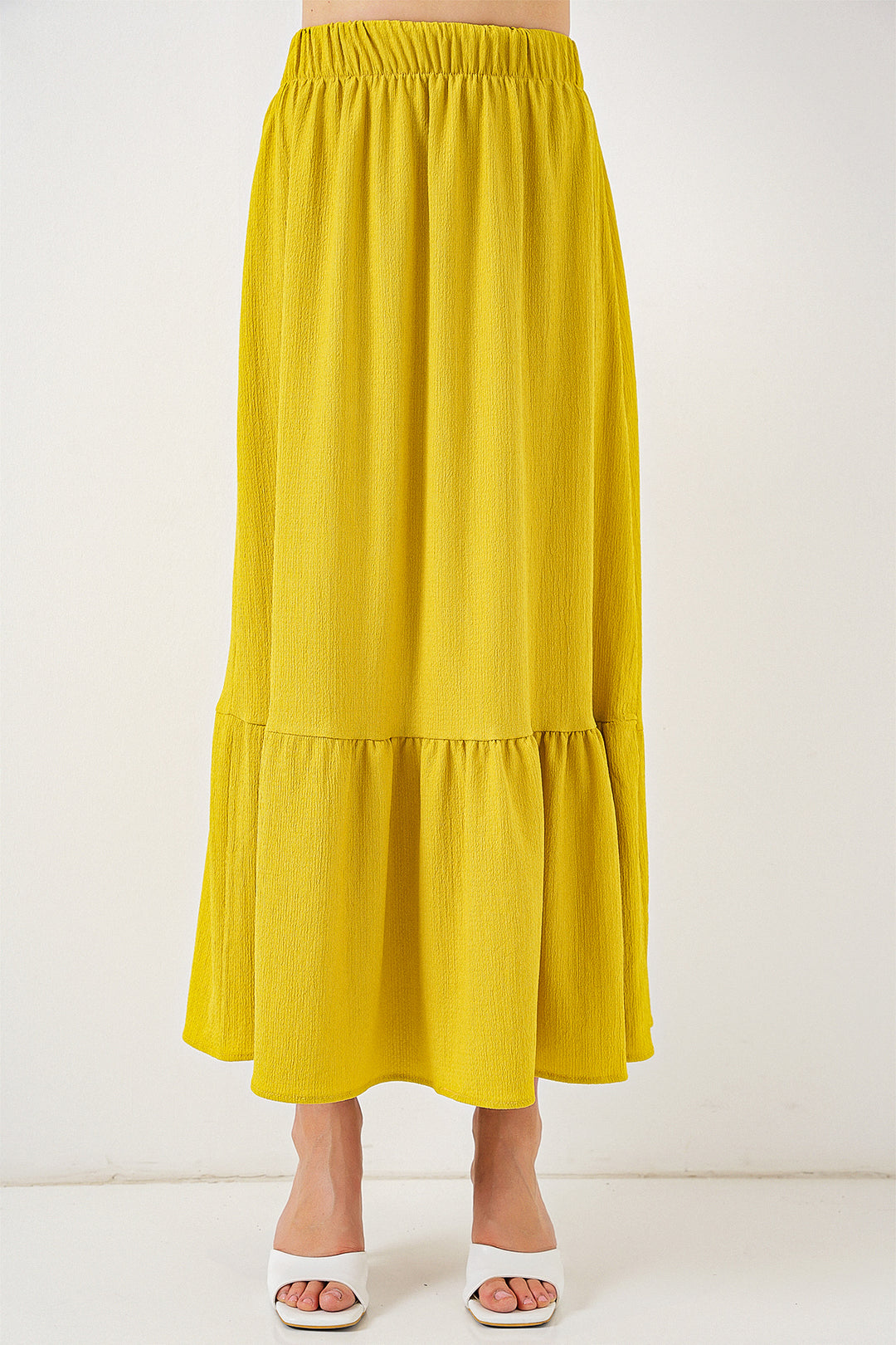 BGD Women Long Knit Skirt - Mustard - Marion