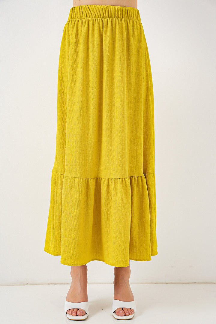 BGD Women Long Knit Skirt - Mustard - Marion