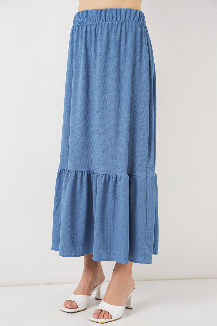 BGD Women Long Knit Skirt - Indigo - Würselen