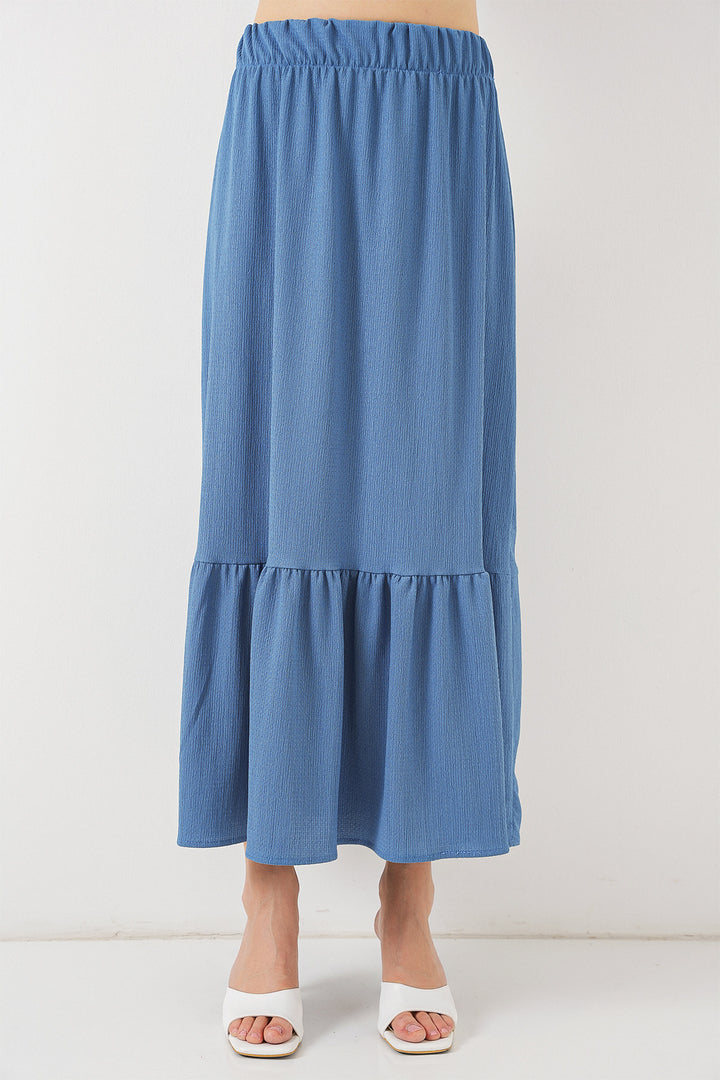 BGD Women Long Knit Skirt - Indigo - Würselen