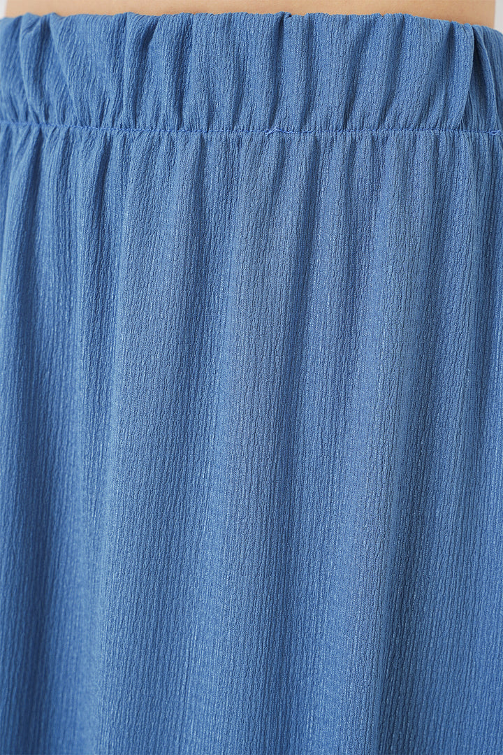 BGD Women Long Knit Skirt - Indigo - Würselen