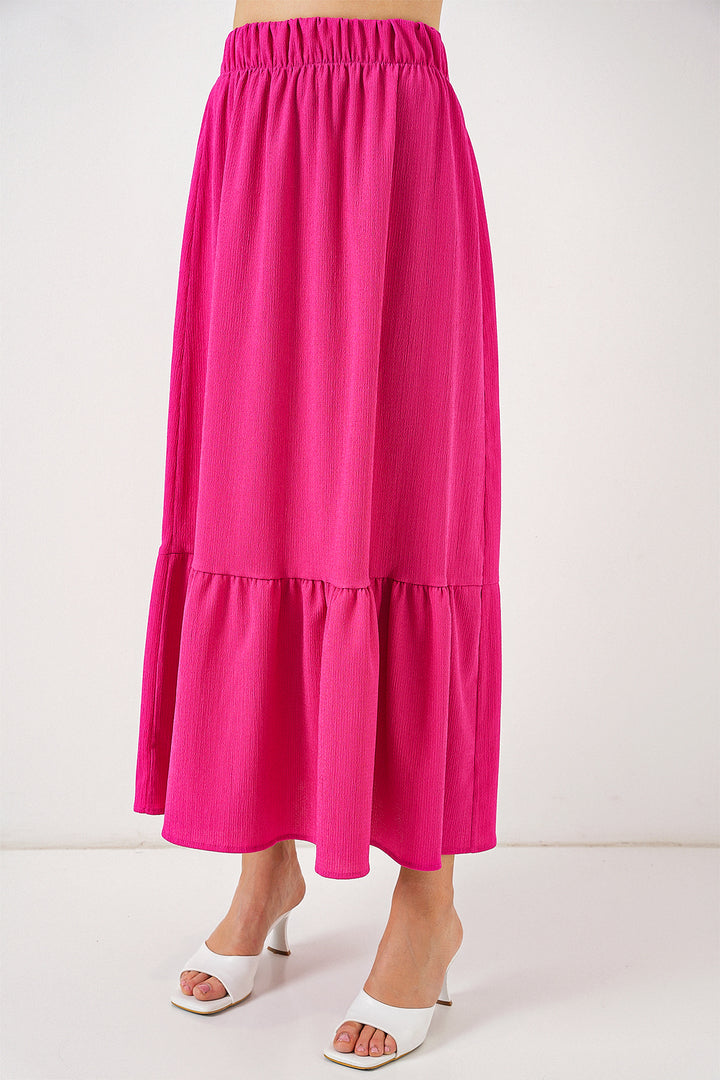 BGD Women Long Knitted Skirt - Dark Pink - Cheektowaga