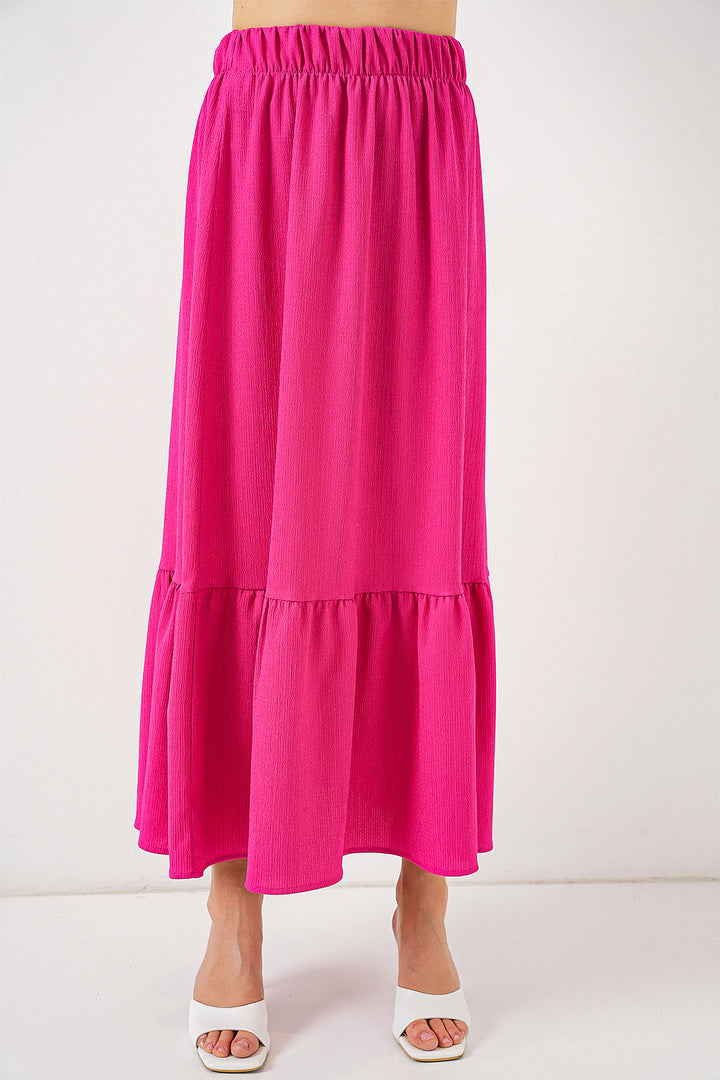 BGD Women Long Knitted Skirt - Dark Pink - Cheektowaga
