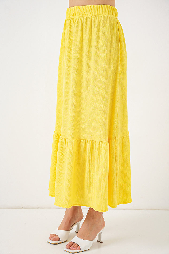 BGD Women Long Knit Skirt - Yellow - Pflugerville