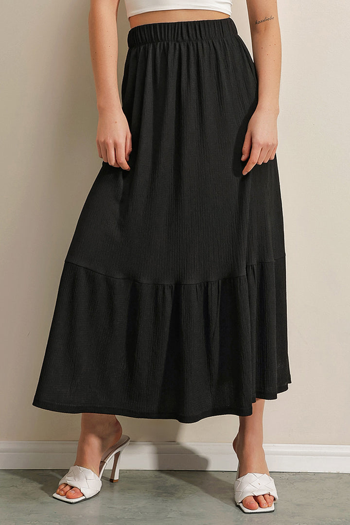 BGD Women Long Knitted Skirt - Black - La Courneuve