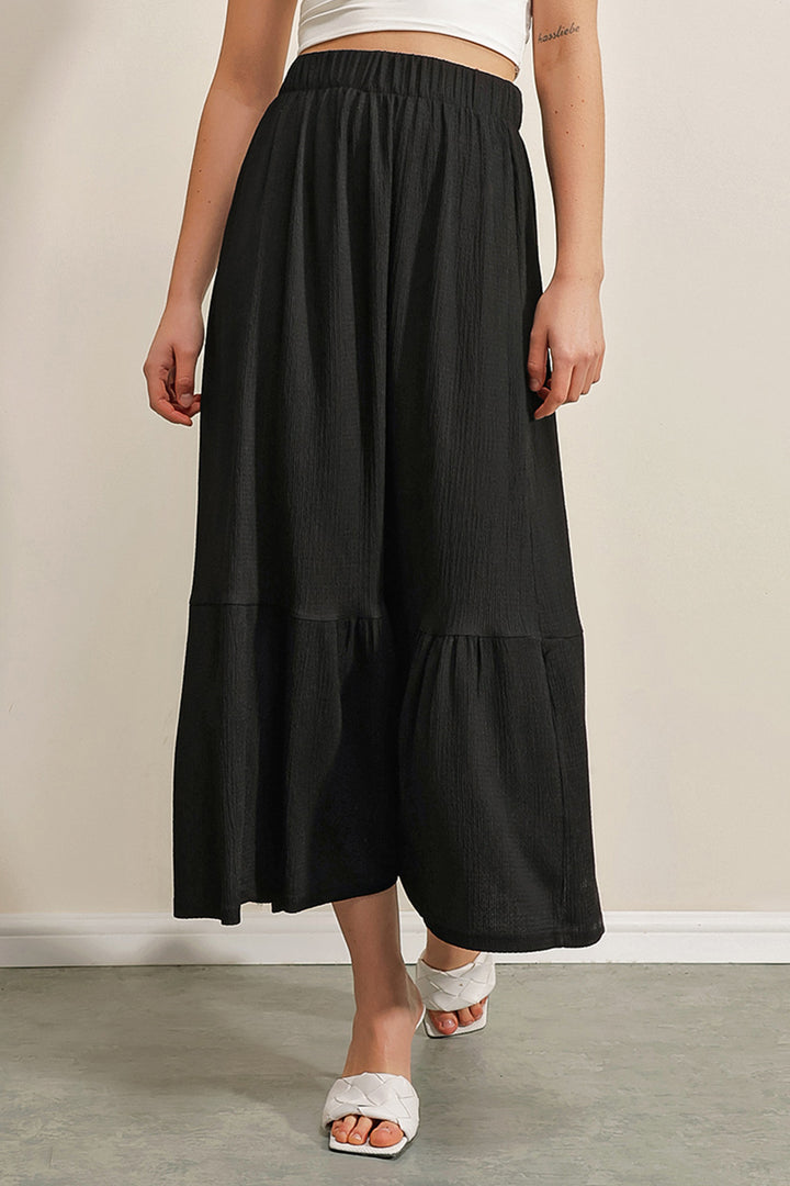 BGD Women Long Knitted Skirt - Black - La Courneuve