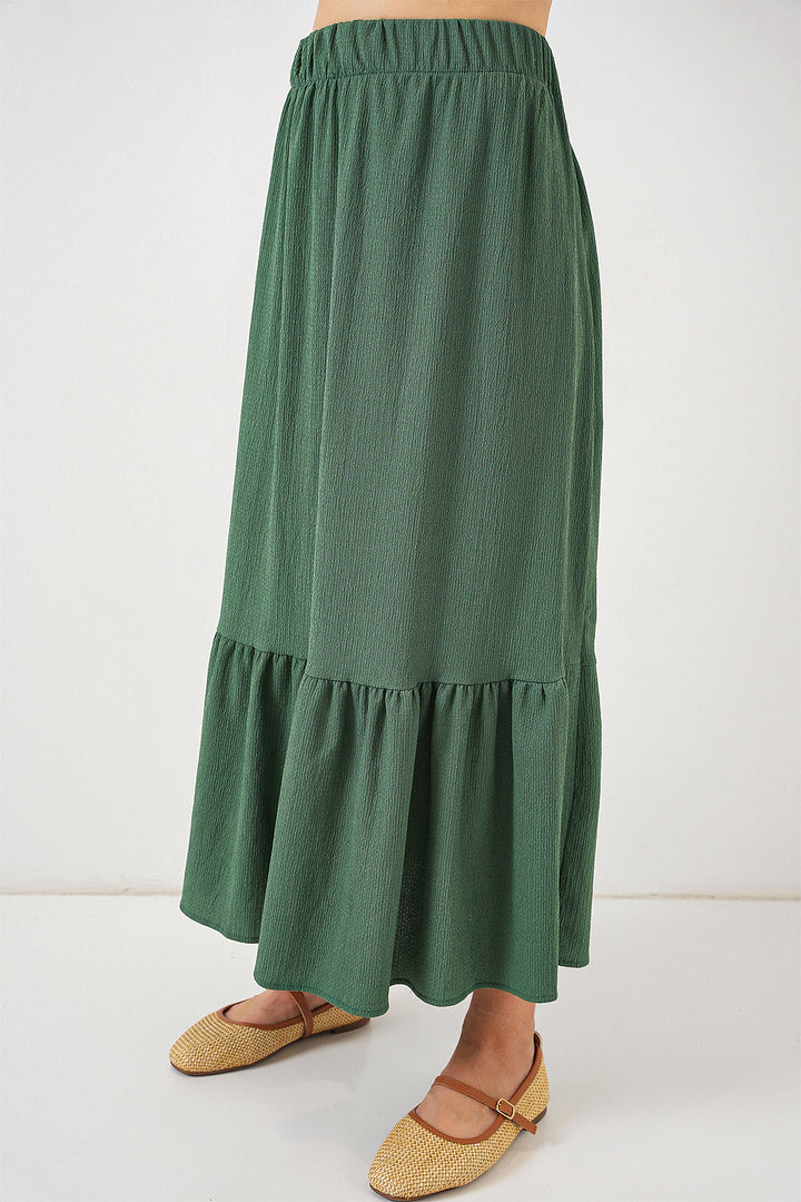 BGD Women Long Knitted Skirt - Emerald Green - Rhondda