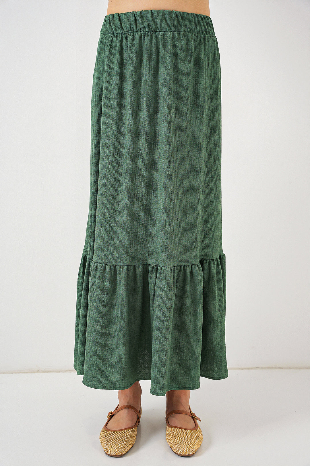 BGD Women Long Knitted Skirt - Emerald Green - Rhondda