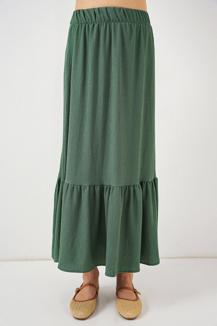 BGD Women Long Knitted Skirt - Emerald Green - Rhondda
