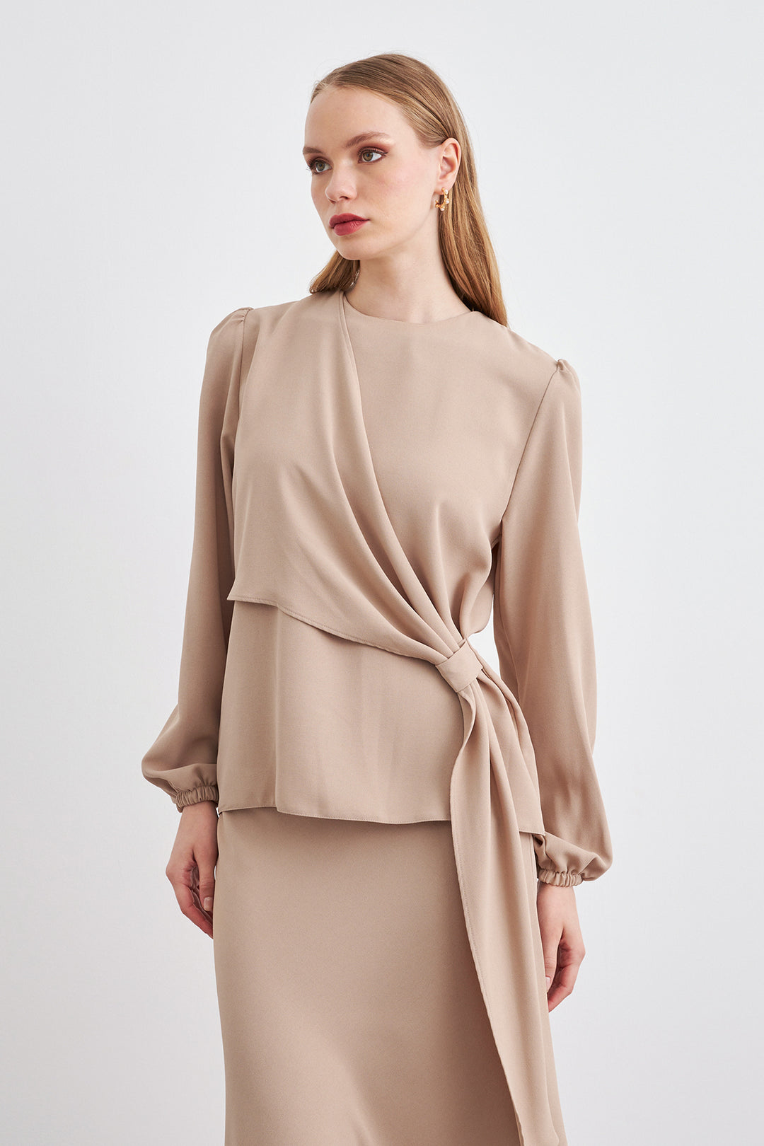 ZRF Women Roza Skirt Blouse Set - Beige - Focşani