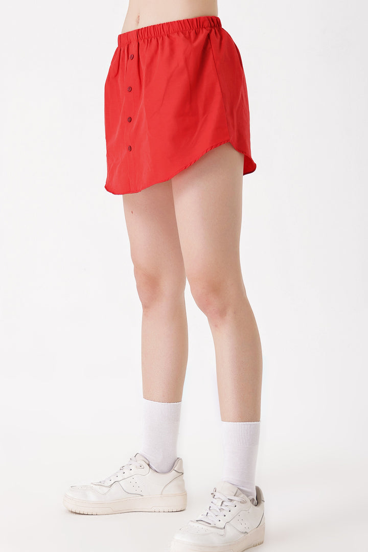 BGD Women Sweatshirt and Sweater Under Shirt Skirt - Red - Murray