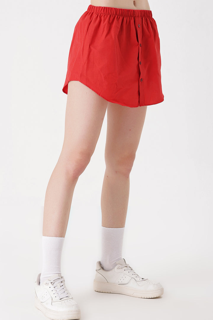 BGD Women Sweatshirt and Sweater Under Shirt Skirt - Red - Murray