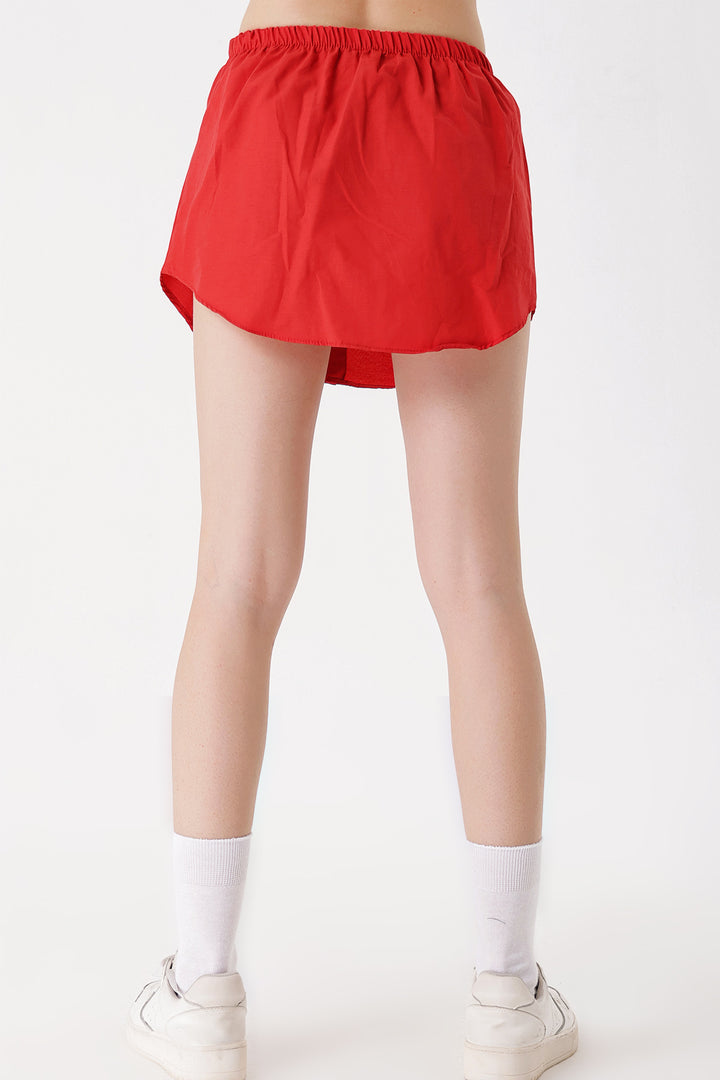 BGD Women Sweatshirt and Sweater Under Shirt Skirt - Red - Murray