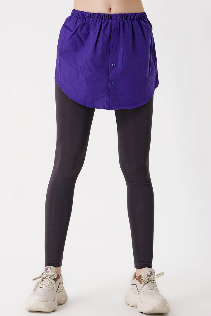 BGD Women Sweatshirt and Sweater Under Shirt Skirt - Purple - Avondale