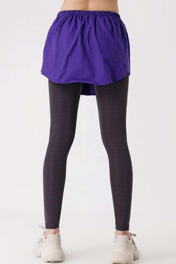 BGD Women Sweatshirt and Sweater Under Shirt Skirt - Purple - Avondale
