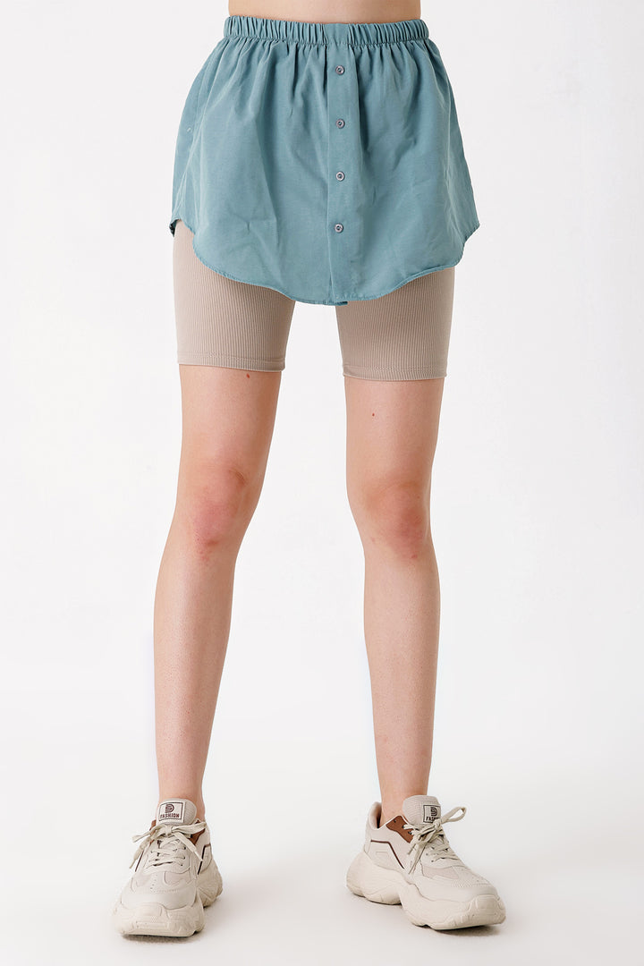 BGD Women Sweatshirt and Sweater Under Shirt Skirt - Water Green - Avondale