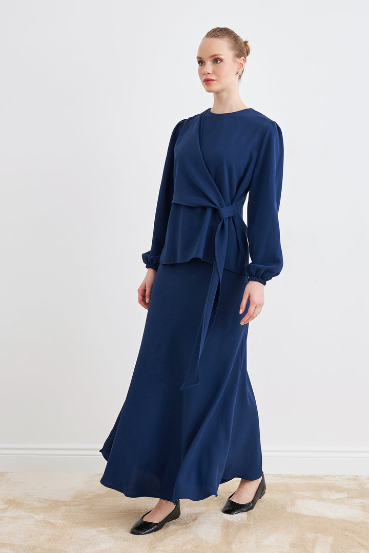 ZRF Women Roza Skirt Blouse Set - Indigo - Norwalk