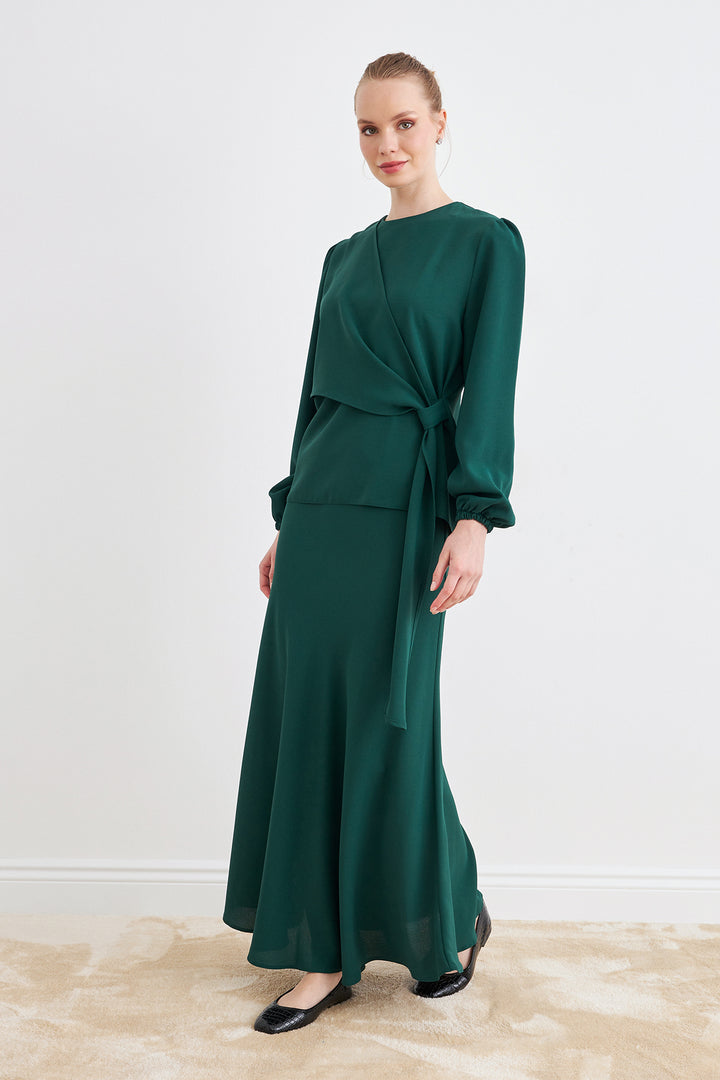 ZRF Women Roza Skirt Blouse Set - Emerald - Manzanillo