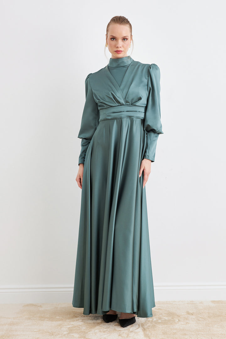 ZRF Women Alina Satin Evening Dress - Mint - Sunrise Manor