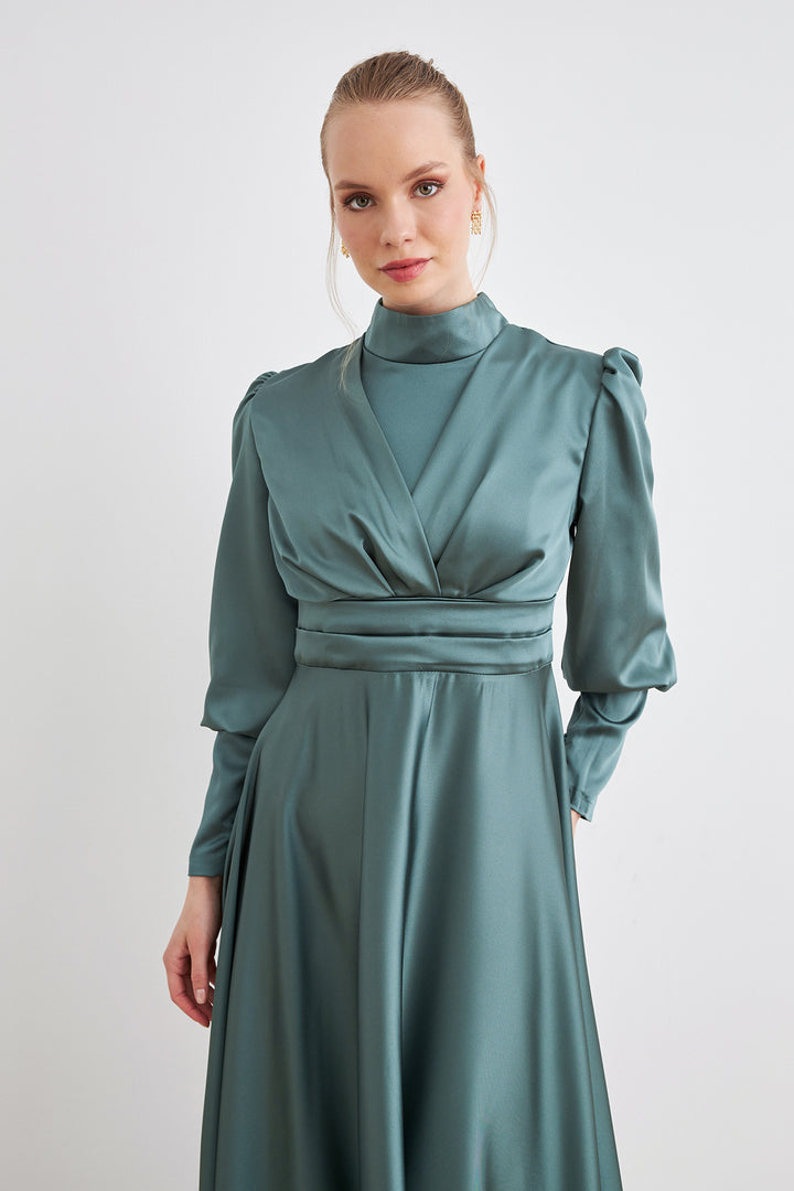 ZRF Women Alina Satin Evening Dress - Mint - Sunrise Manor