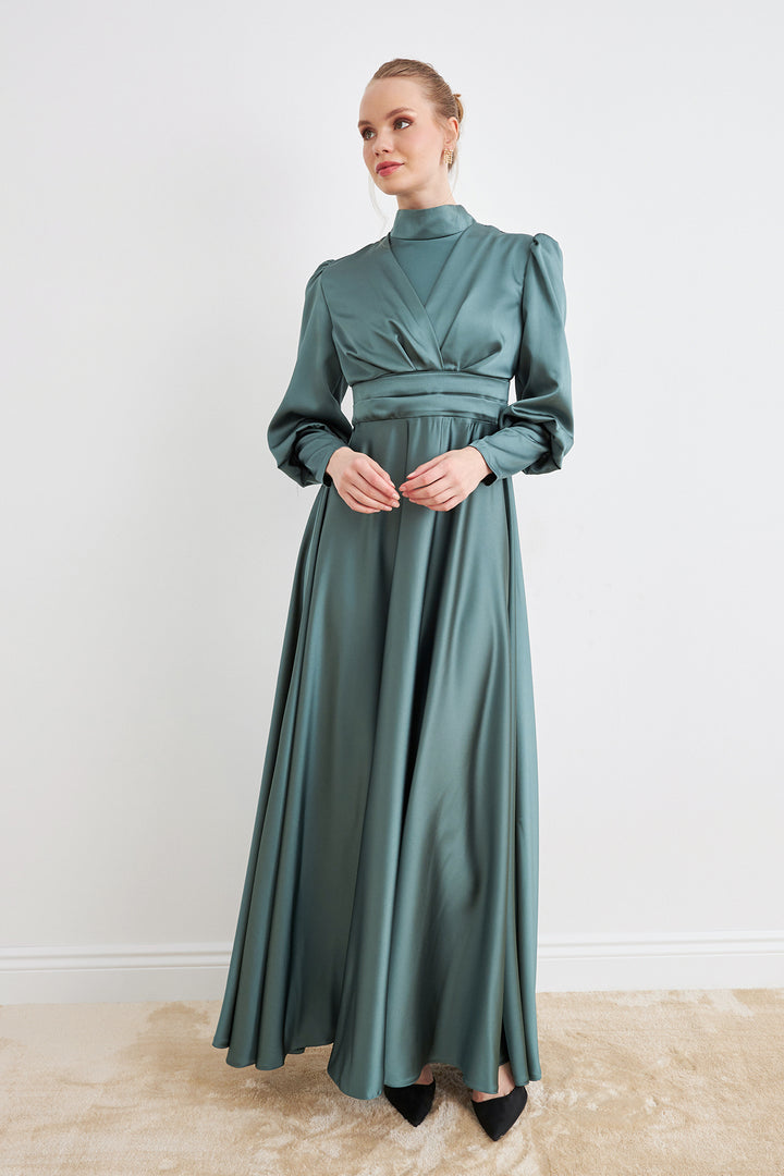 ZRF Women Alina Satin Evening Dress - Mint - Sunrise Manor