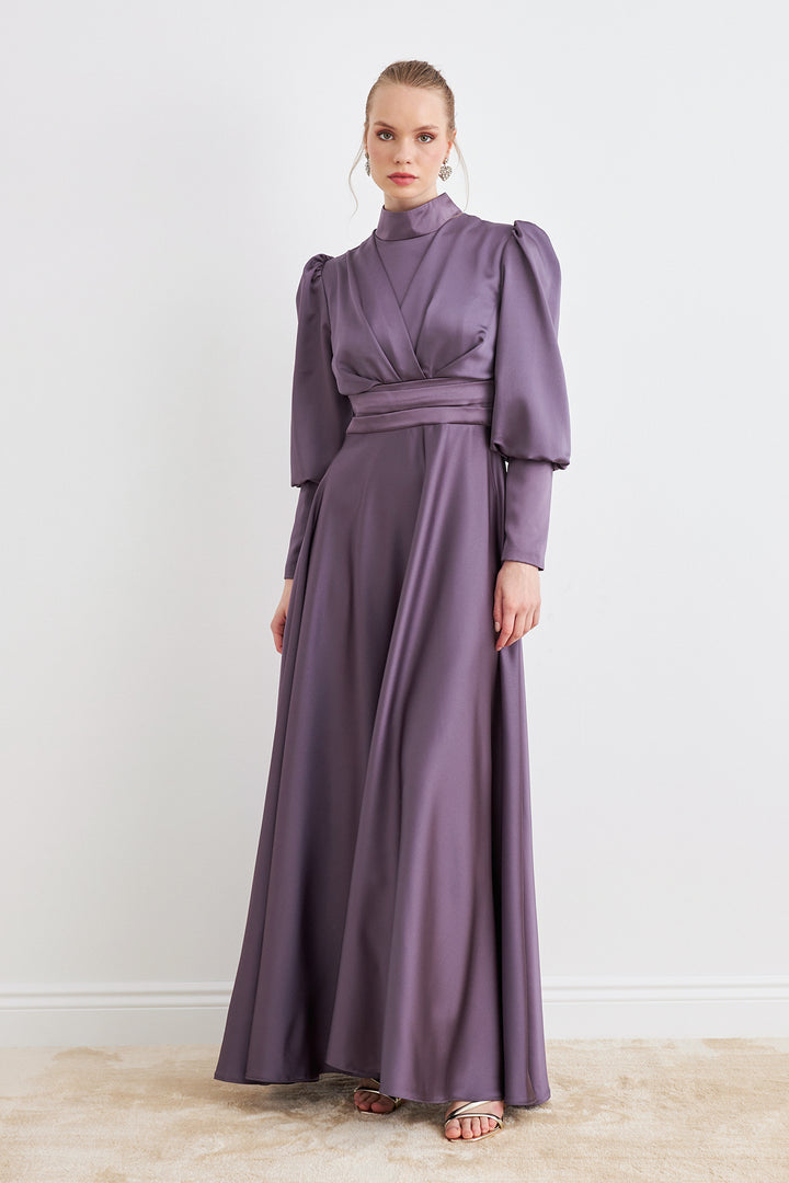 ZRF Women Alina Satin Evening Dress - Lavender - Yevpatoriia