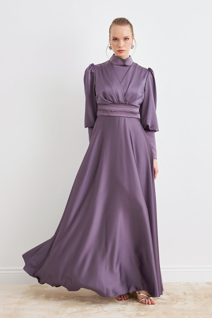 ZRF Women Alina Satin Evening Dress - Lavender - Yevpatoriia
