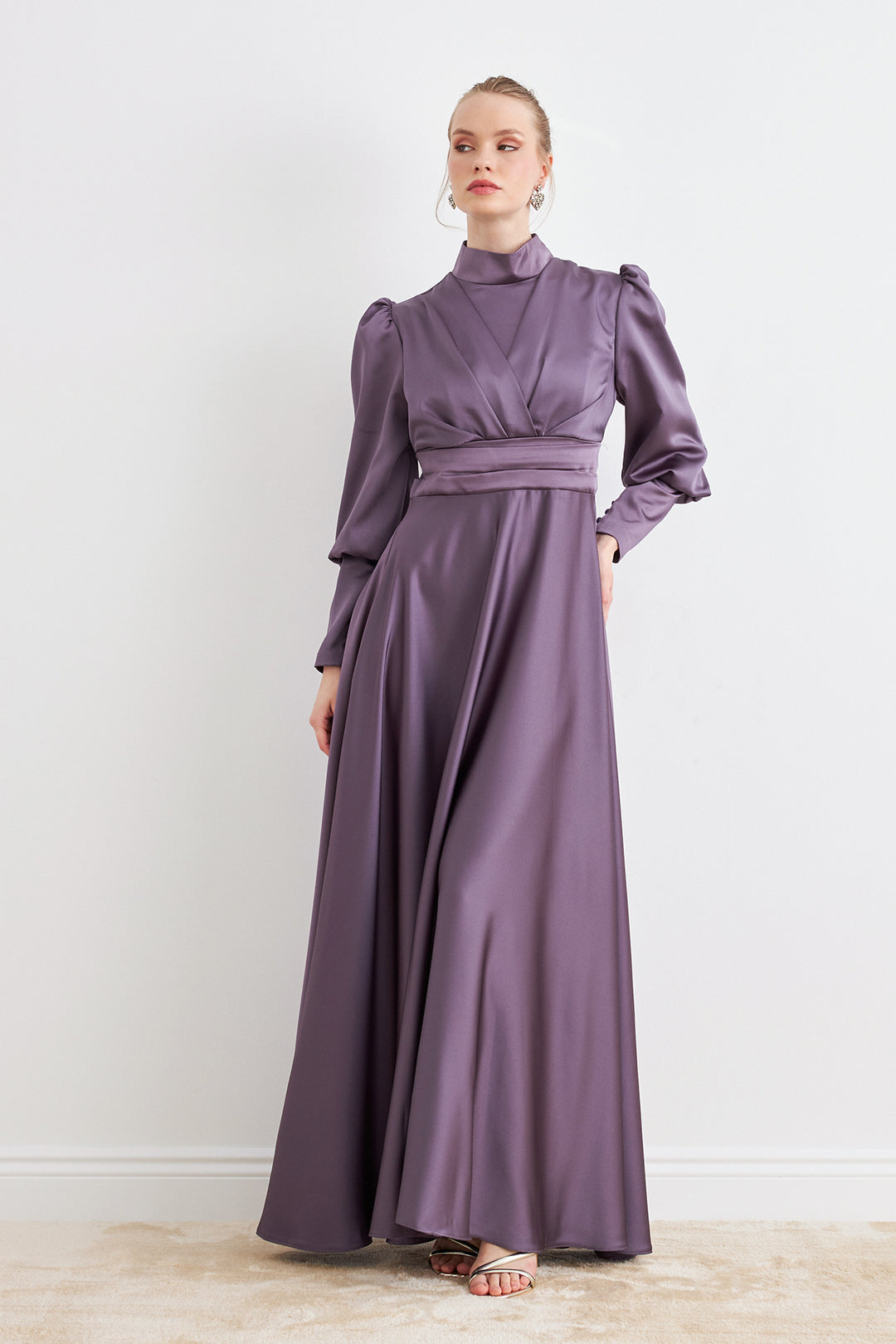 ZRF Women Alina Satin Evening Dress - Lavender - Yevpatoriia
