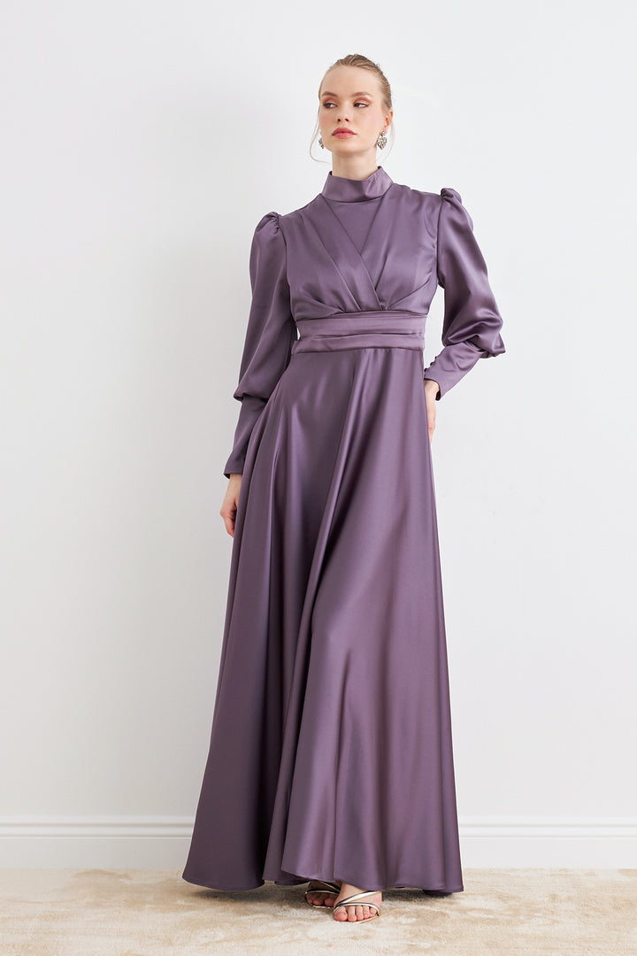 ZRF Women Alina Satin Evening Dress - Lavender - Yevpatoriia