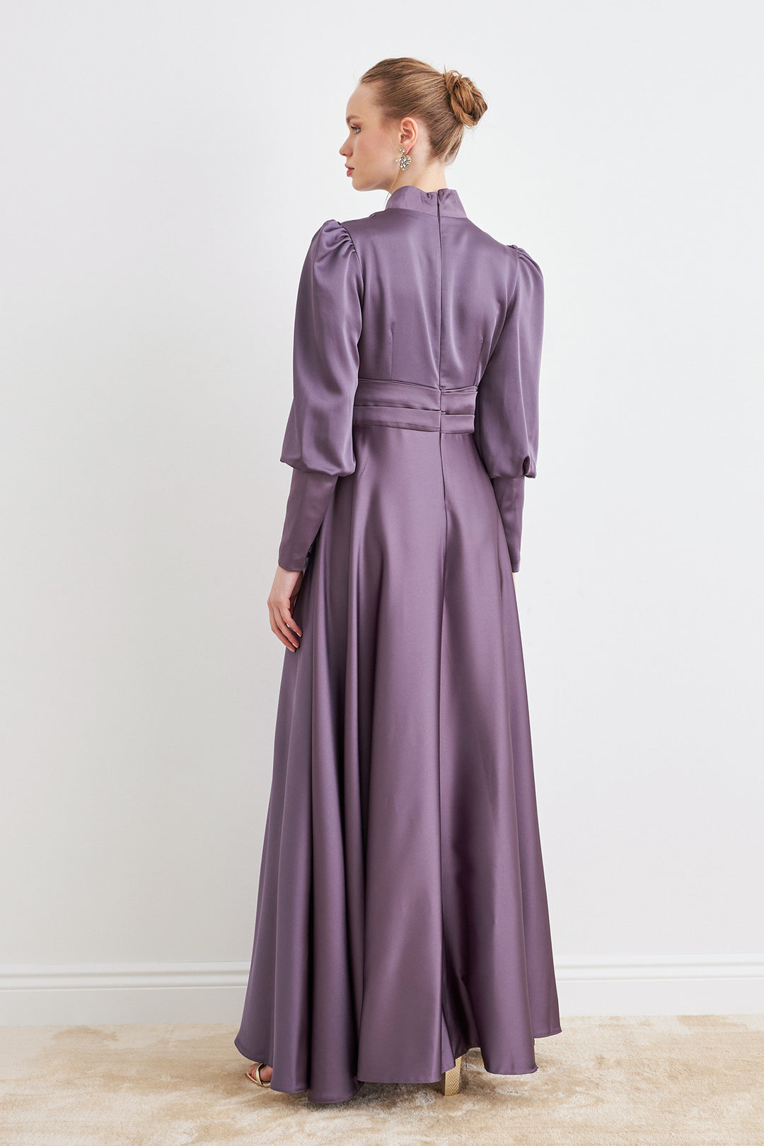 ZRF Women Alina Satin Evening Dress - Lavender - Yevpatoriia