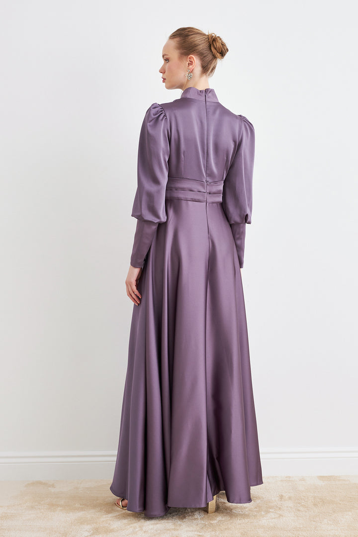 ZRF Women Alina Satin Evening Dress - Lavender - Yevpatoriia
