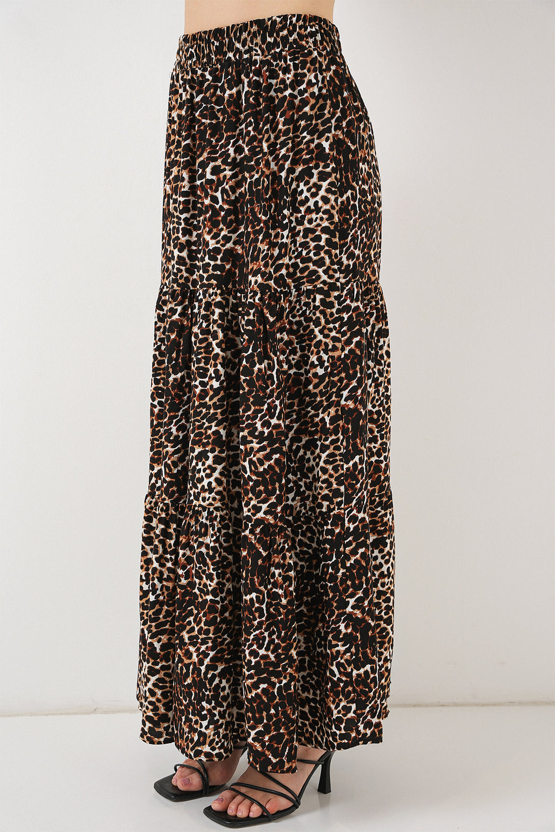 BGD Women Patterned Long Skirt - C. Brown - Saint-Étienne