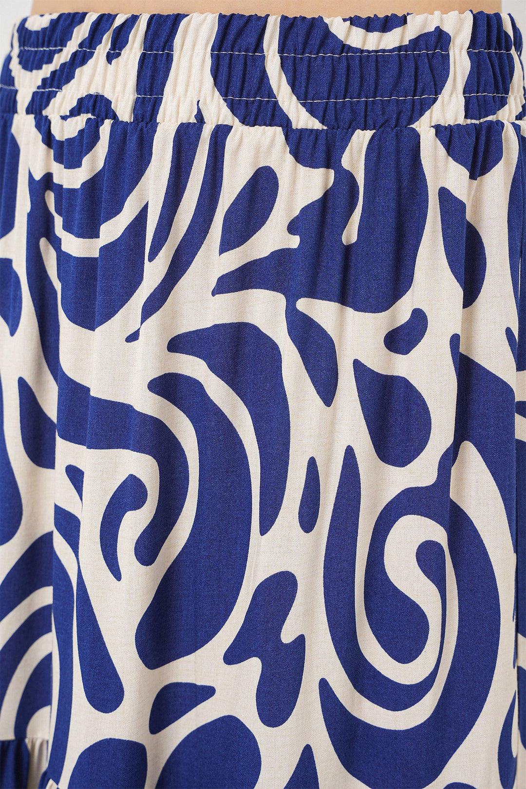BGD Women Patterned Long Skirt - Navy Blue - Sun Prairie