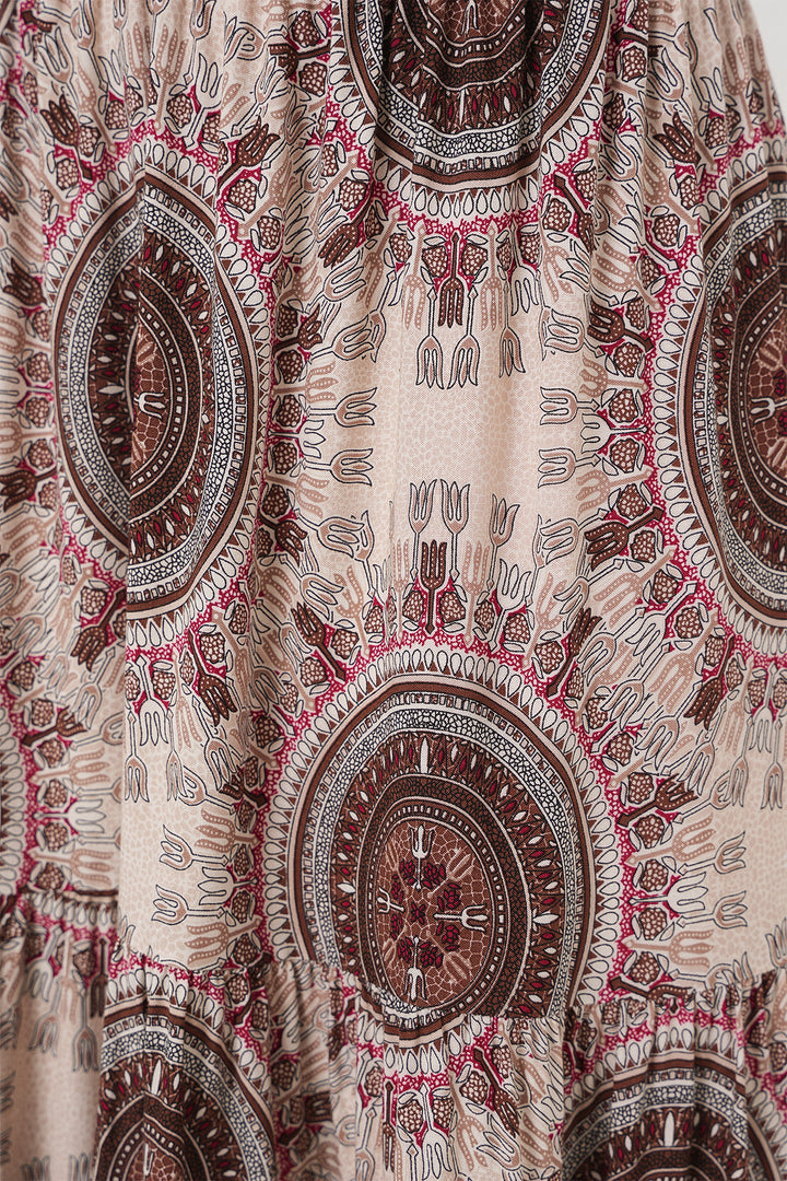 BGD Women Patterned Long Skirt - Brown - San Germán