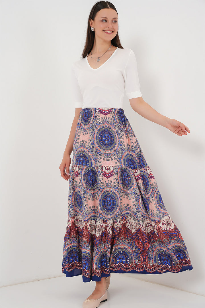 BGD Women Patterned Long Skirt - Saks - Troy