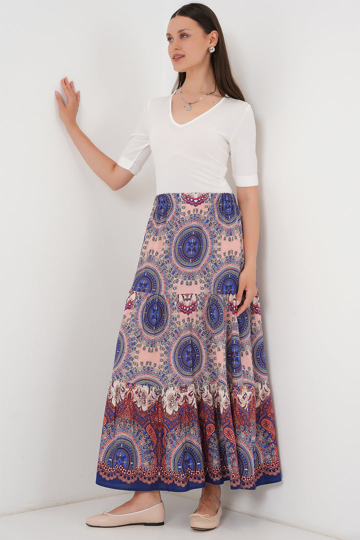 BGD Women Patterned Long Skirt - Saks - Troy