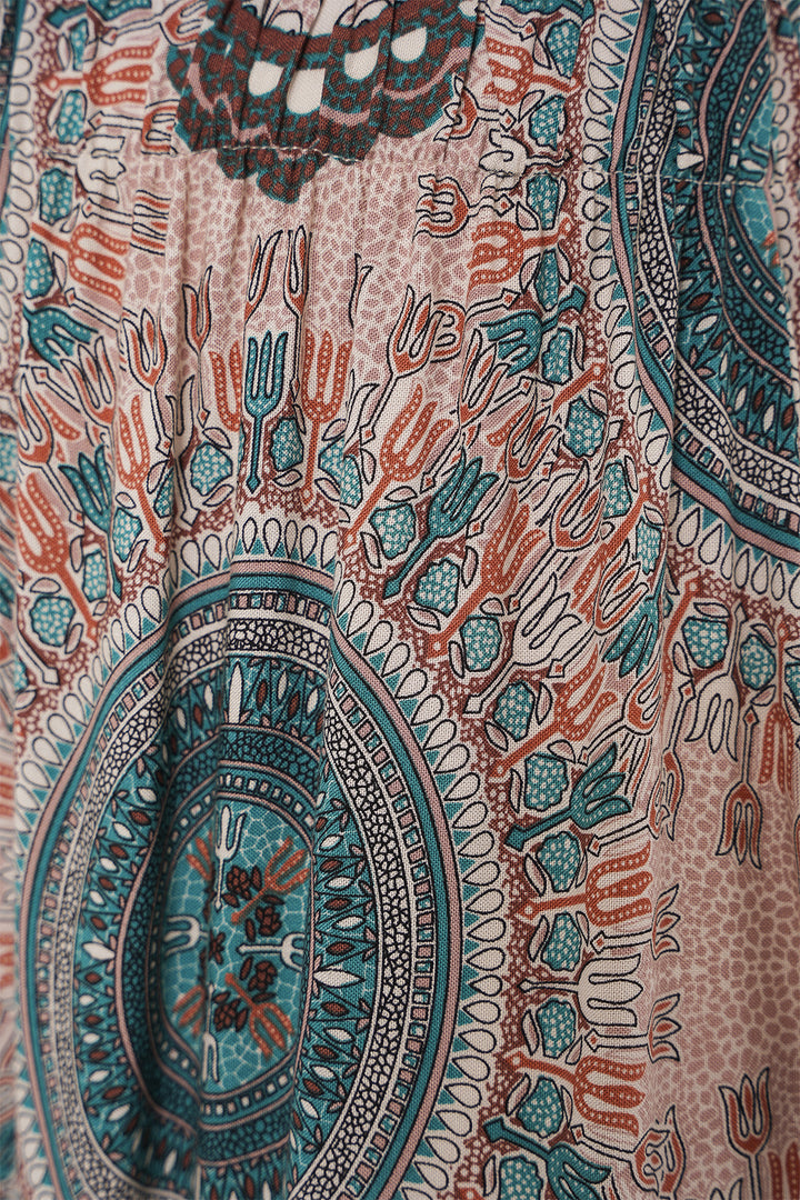 BGD Women Patterned Long Skirt - Emerald Green - Tottenham