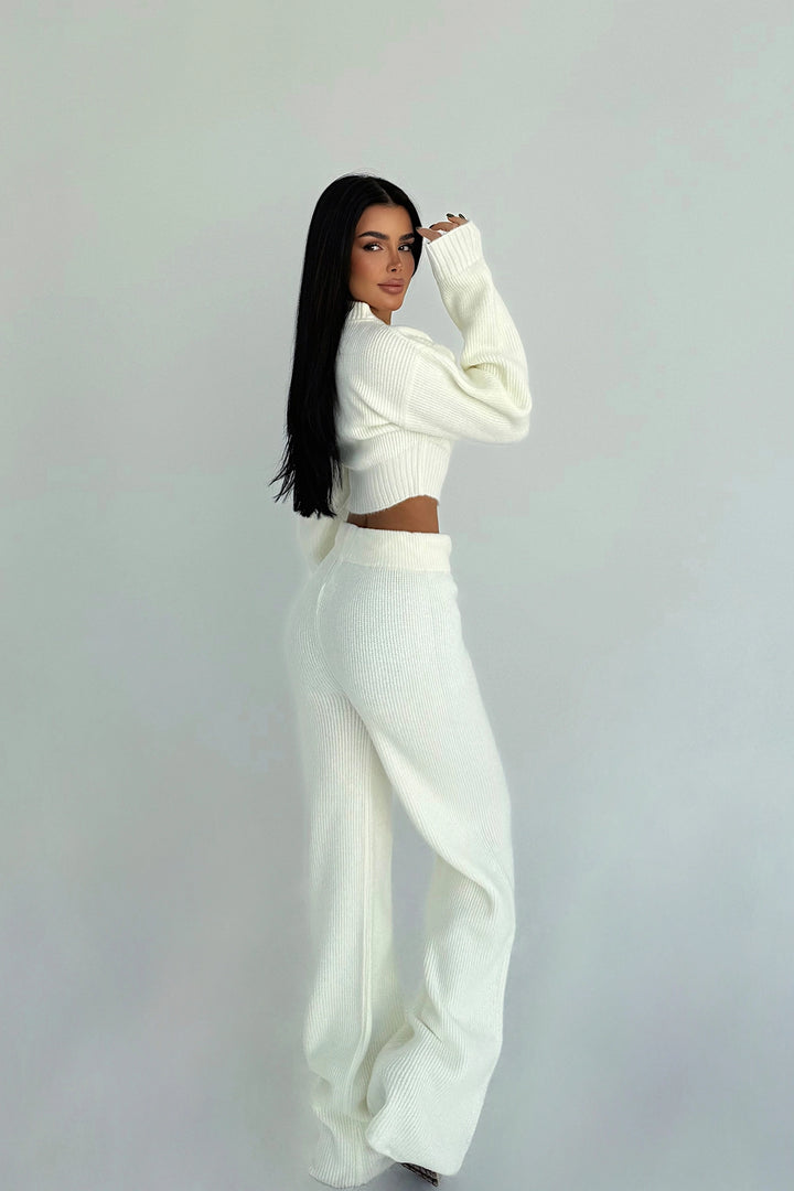 EYY Women White Zaria Knit Set - Newark